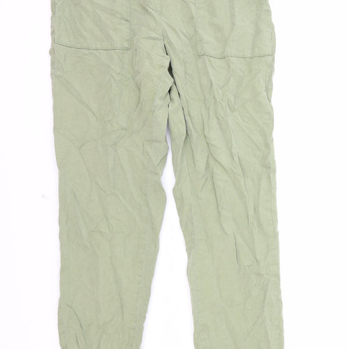 Promod Womens Green Viscose Trousers Size 4 Regular