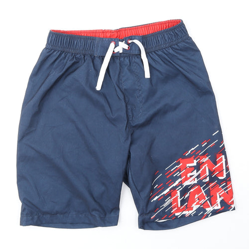 Urban Outlaws Sports Boys Blue Polyester Bermuda Shorts Size 11-12 Years Regular Drawstring - Swim Shorts