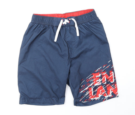 Urban Outlaws Sports Boys Blue Polyester Bermuda Shorts Size 11-12 Years Regular Drawstring - Swim Shorts