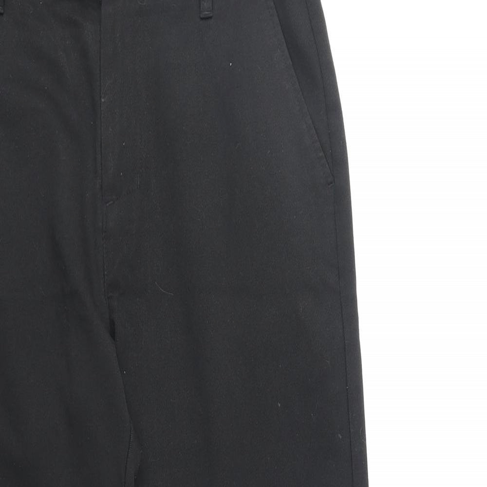 NEXT Boys Black Polyester Carrot Trousers Size 11 Years Regular Zip - School