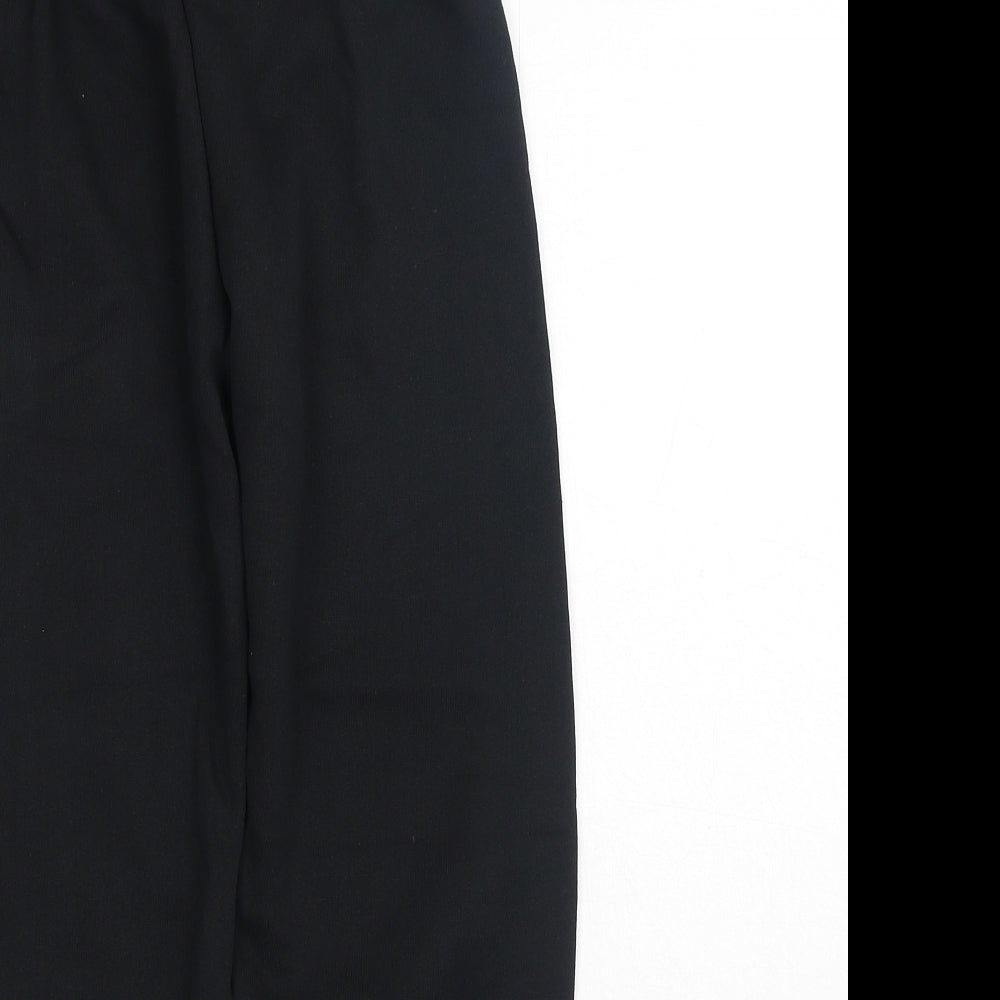 Preworn Boys Black Cotton Sweatpants Trousers Size 9-10 Years Regular Drawstring