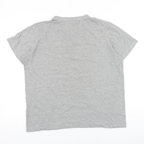 Cotton Traders Mens Grey Cotton T-Shirt Size XL Round Neck