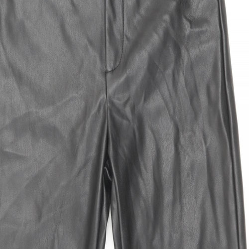 Zara Girls Black Polyester Jogger Trousers Size 11-12 Years Regular Zip - Leggings