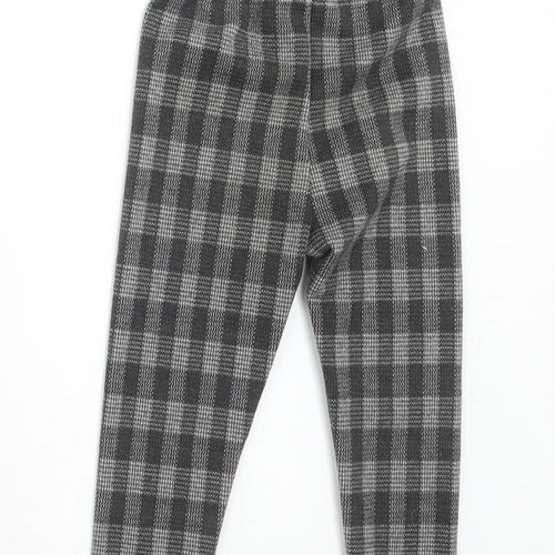 Nutmeg Girls Grey Plaid Polyester Jogger Trousers Size 2-3 Years Regular Pullover - Leggings