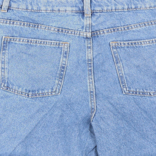 Marks and Spencer Girls Blue Cotton Bermuda Shorts Size 12-13 Years Regular Zip
