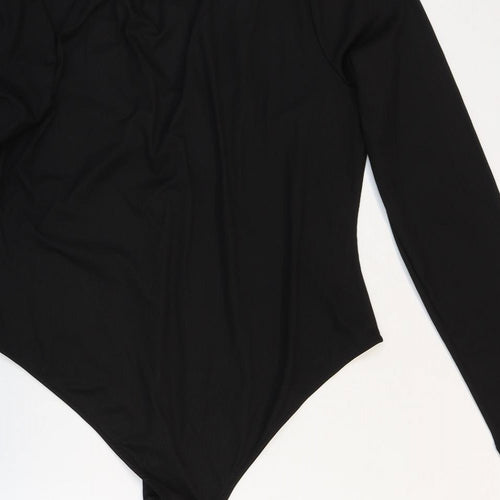 Brave Soul Womens Beige Polyester Bodysuit One-Piece Size L Hook & Eye