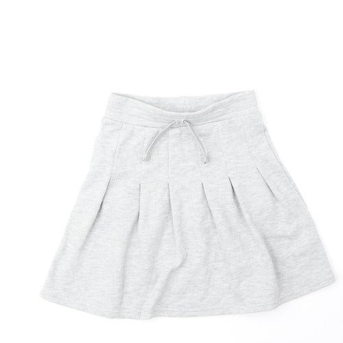 Primark Girls Grey Polyester Flare Skirt Size 10-11 Years Regular Drawstring