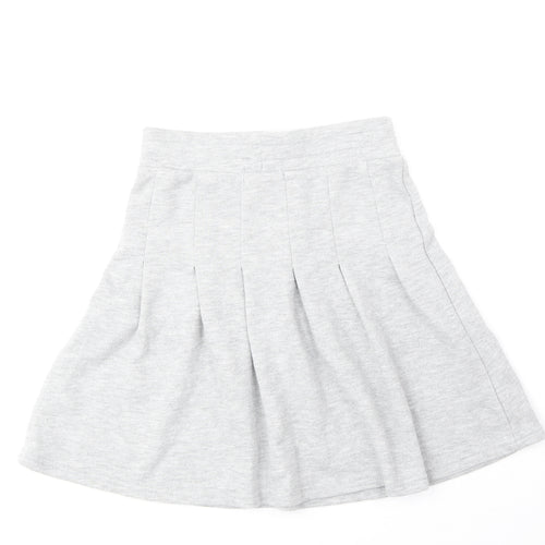 Primark Girls Grey Polyester Flare Skirt Size 10-11 Years Regular Drawstring