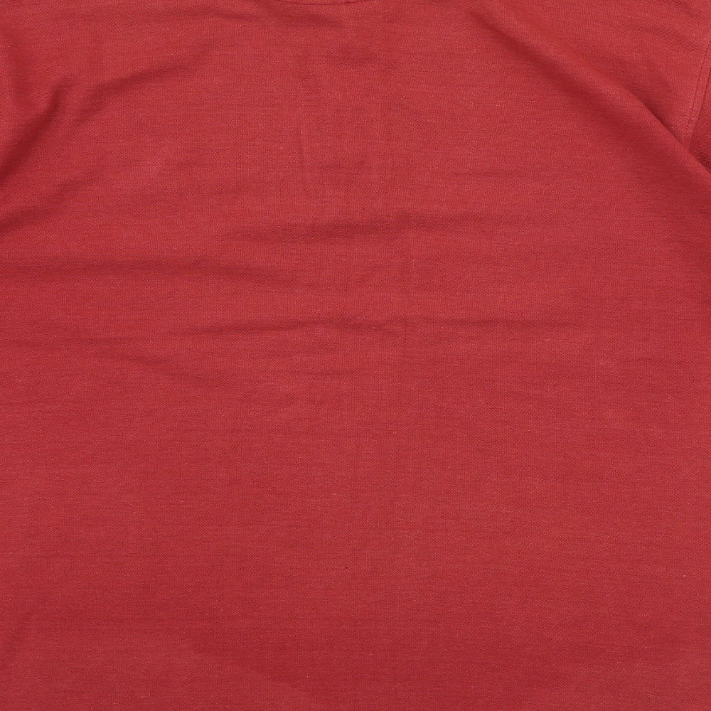 Grey Goose Mens Red 100% Cotton Polo Size L Collared Button