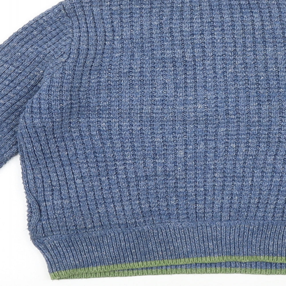 Gap Boys Blue Round Neck 100% Cotton Pullover Jumper Size 5 Years Pullover