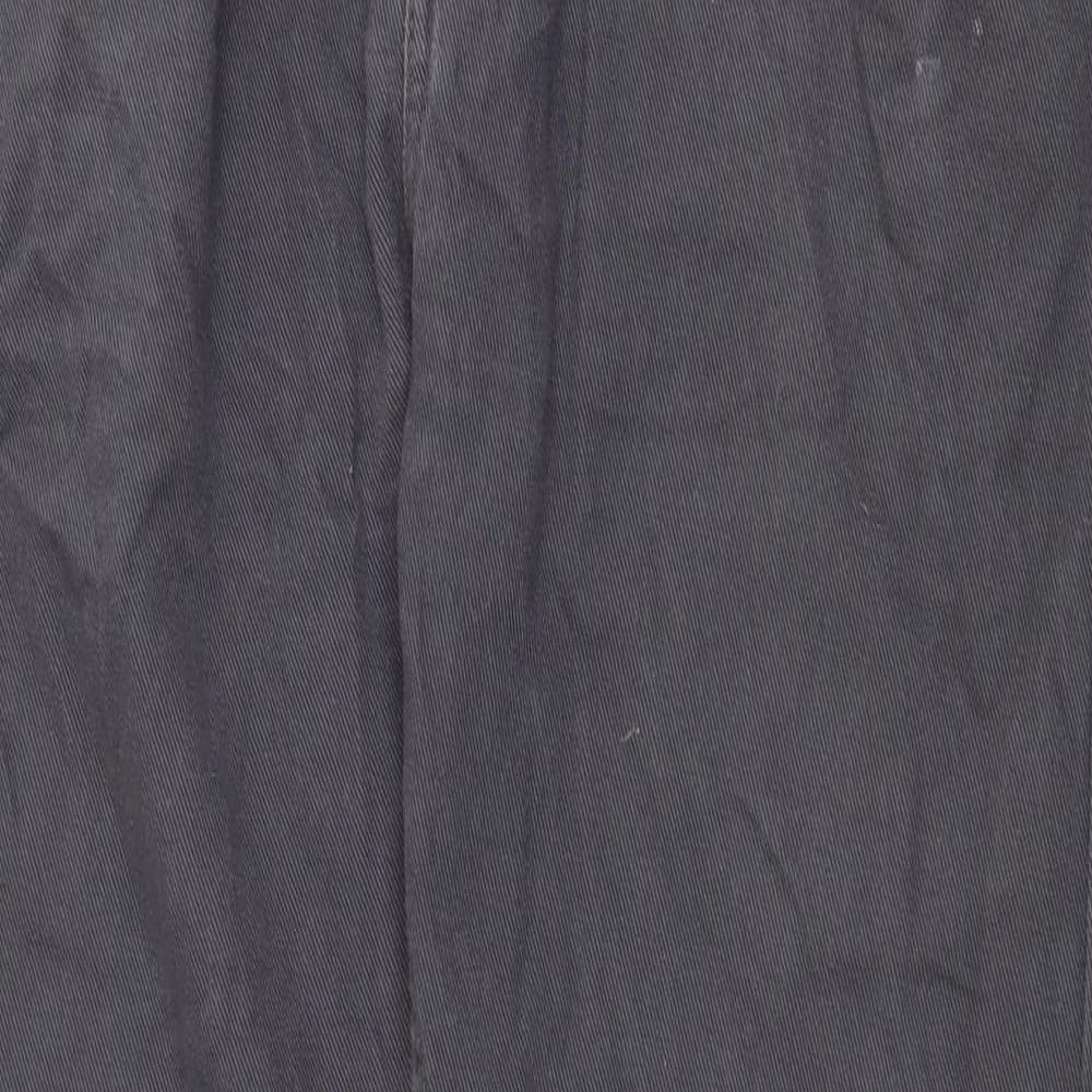 Denim & Co. Mens Grey Cotton Straight Jeans Size 34 in Regular Zip