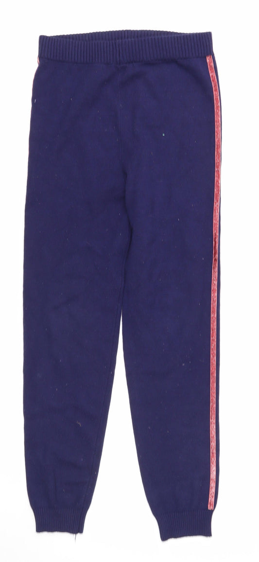 Primark Girls Blue Viscose Jogger Trousers Size 12-13 Years Regular Pullover