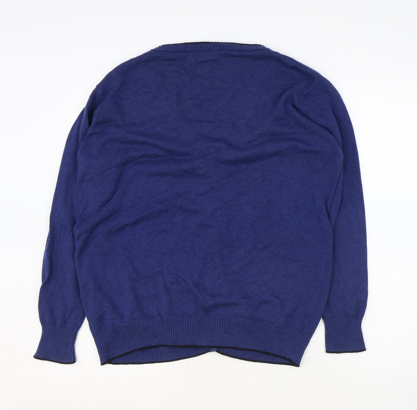 Pumpkin Patch Girls Blue V-Neck 100% Cotton Cardigan Jumper Size 11 Years Button
