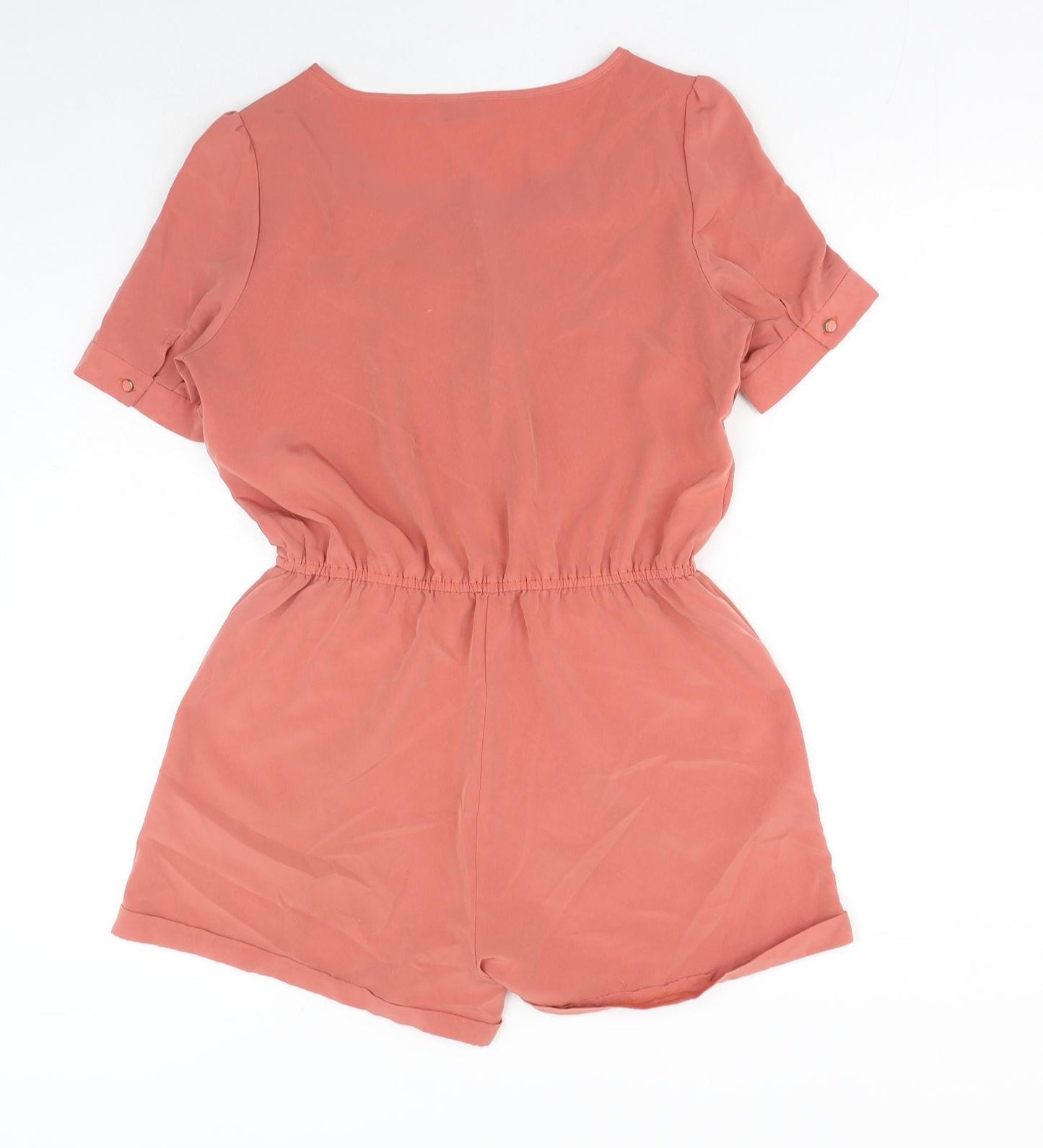 Sparkle & Fade Womens Orange Cotton Playsuit One-Piece Size M Button