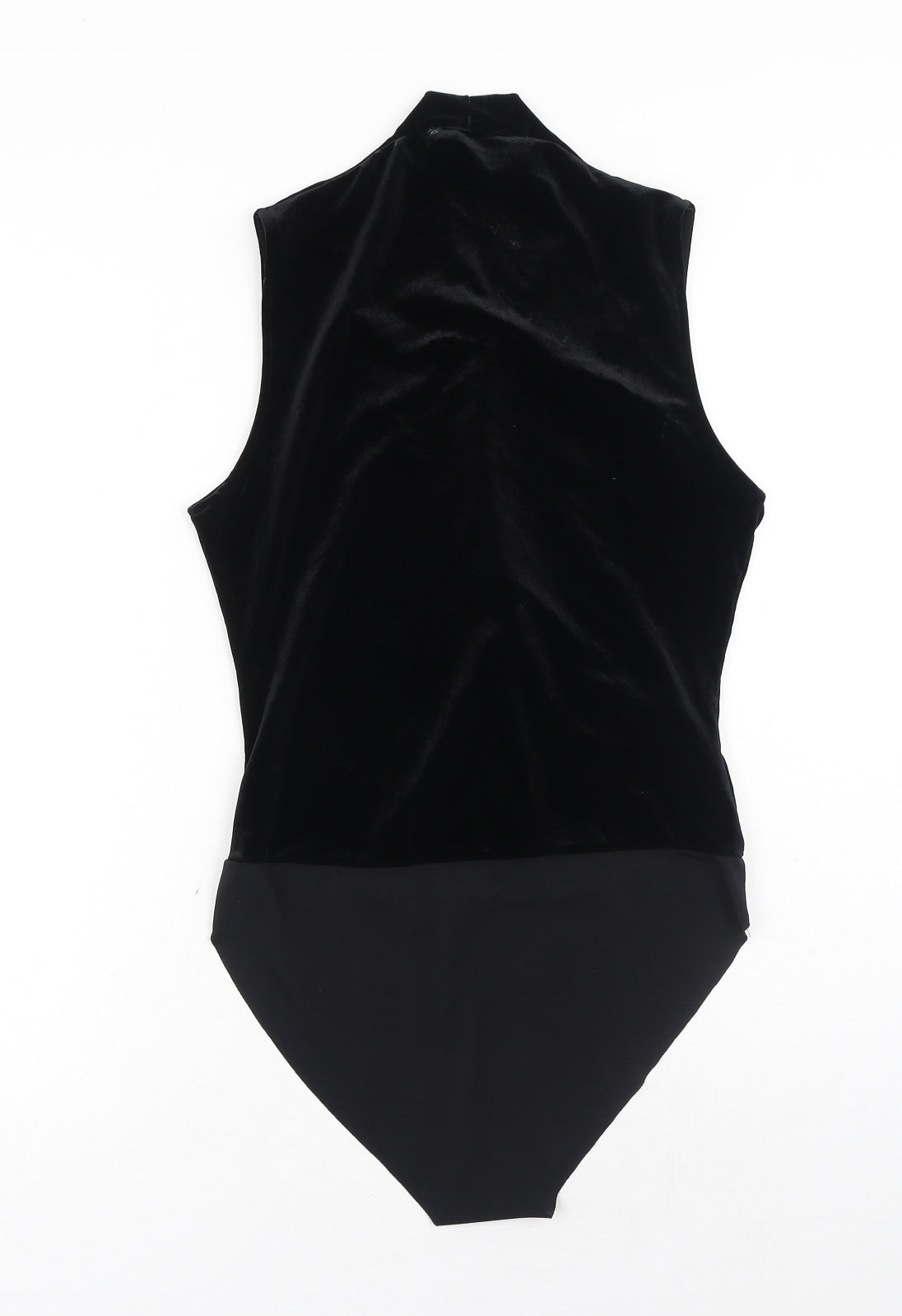 Mango Womens Black Polyester Bodysuit One-Piece Size M Snap