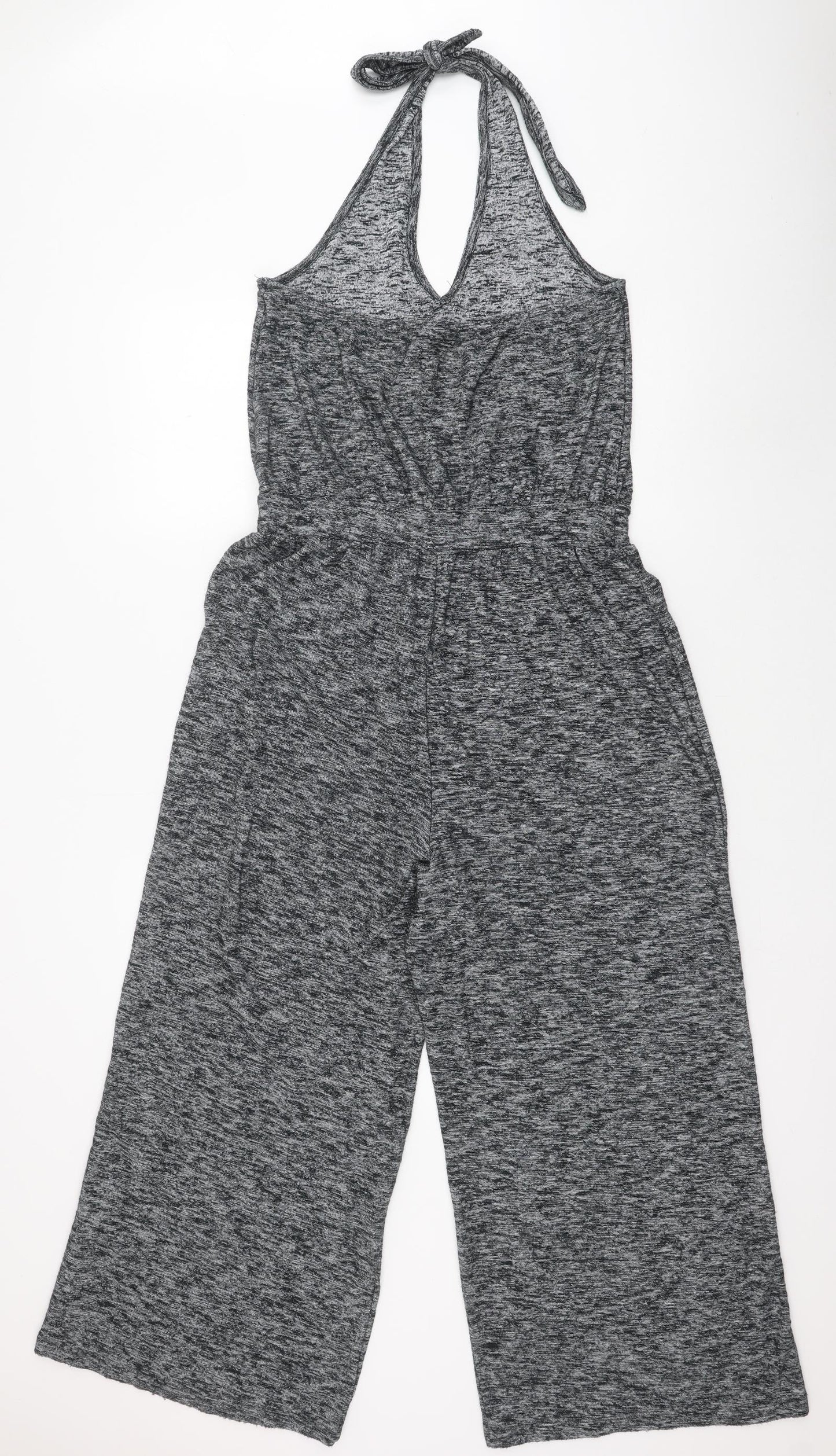 Gap Womens Grey Geometric Cotton Jumpsuit One-Piece Size M Tie