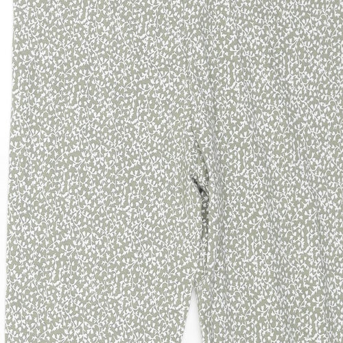 Bonmarché Womens Green Geometric Cotton Jogger Leggings Size 14 L21 in