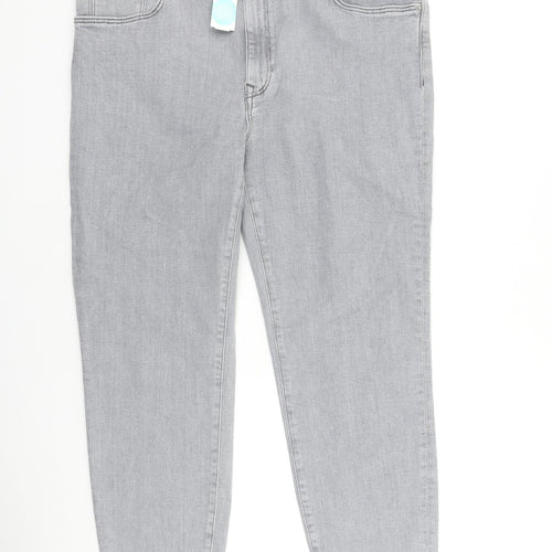 Mavi Womens Grey Cotton Skinny Jeans Size 36 in L27.5 in Regular Tie