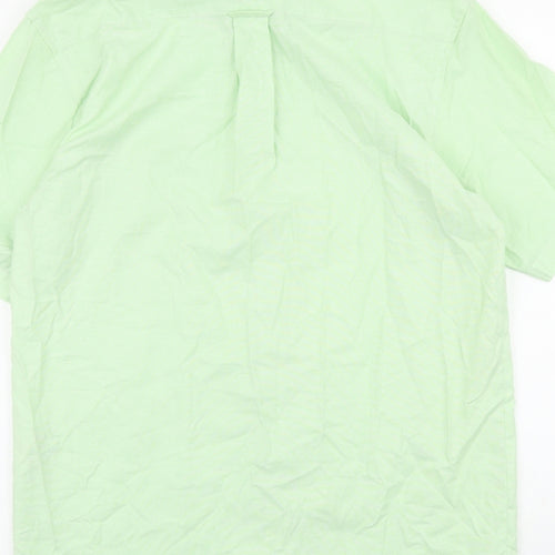 Ben Sherman Mens Green Cotton Button-Up Size S Collared Button