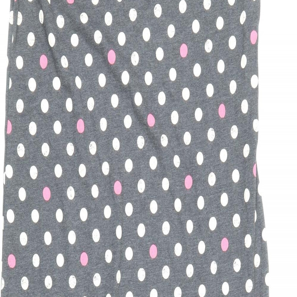 Marks and Spencer Womens Grey Polka Dot Cotton Top Dress Size 8