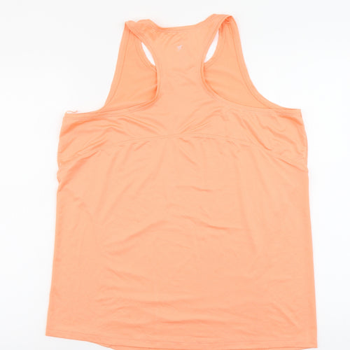 Primark Womens Orange Polyester Basic Tank Size L Scoop Neck Pullover - Racerback