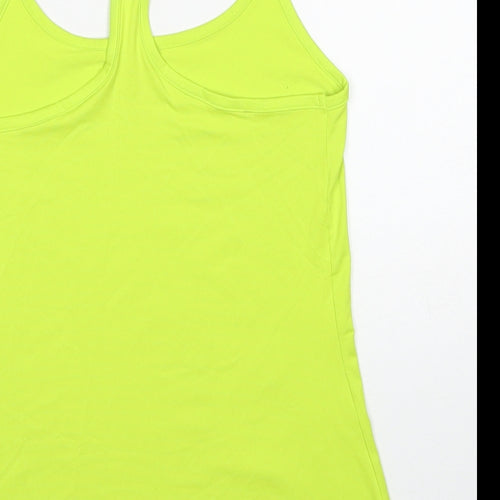 Marks and Spencer Womens Green Viscose Basic Tank Size 10 Scoop Neck Pullover - Racerback