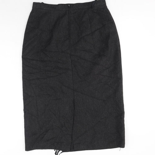 Steilmann Womens Black Polyester Straight & Pencil Skirt Size 14 Zip
