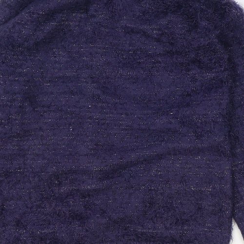 George Girls Blue V-Neck Acrylic Cardigan Jumper Size 12-13 Years Pullover