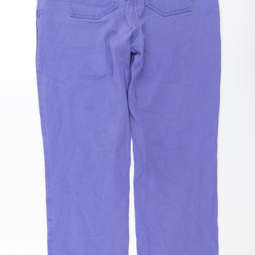 Gelco Womens Purple Polyester Straight Jeans Size 10 L27 in Regular Button