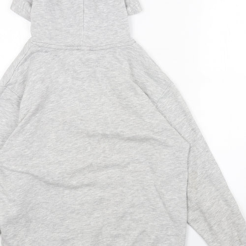 H&M Girls Grey Cotton Pullover Hoodie Size 12-13 Years Pullover