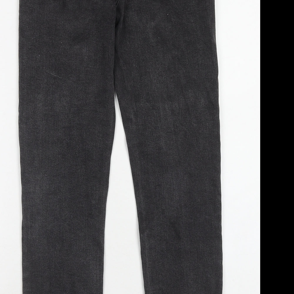 Firetrap Boys Black Cotton Straight Jeans Size 13 Years Regular Zip