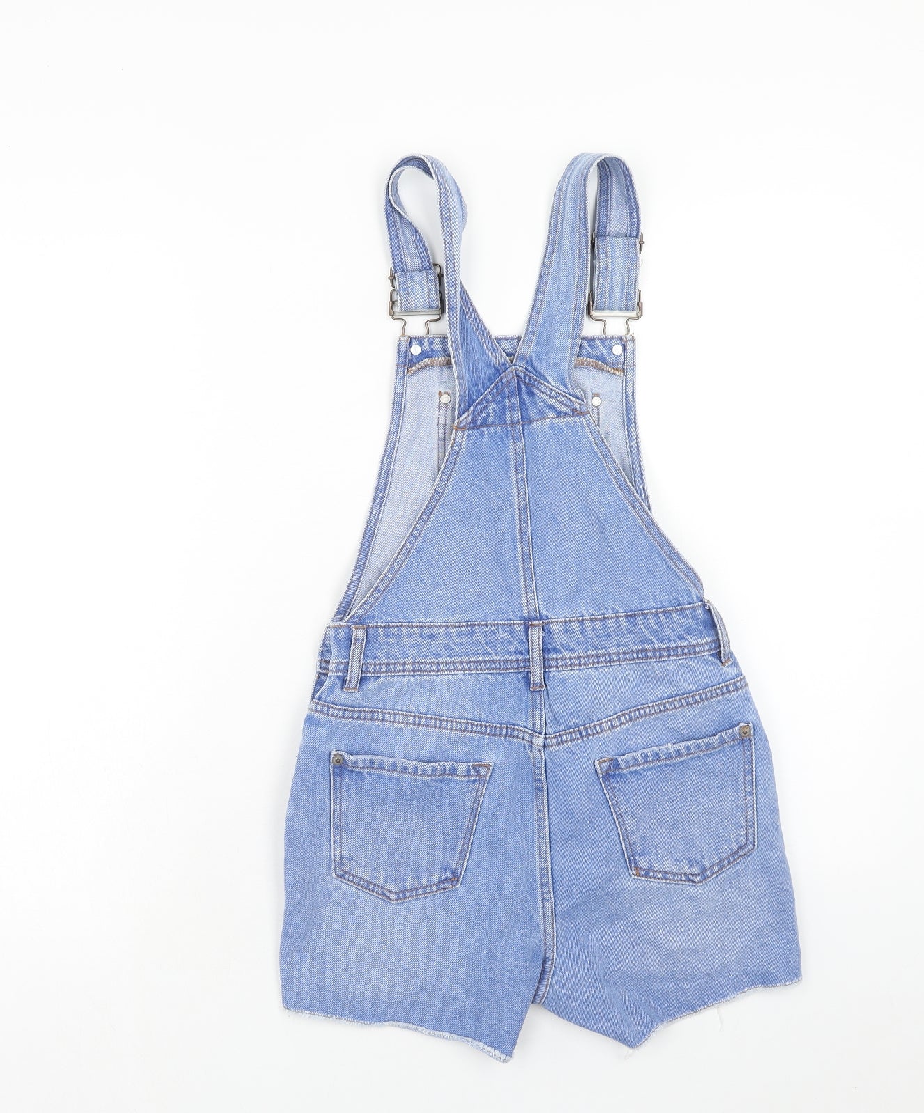 New Look Girls Blue Cotton Dungaree One-Piece Size 11 Years Button