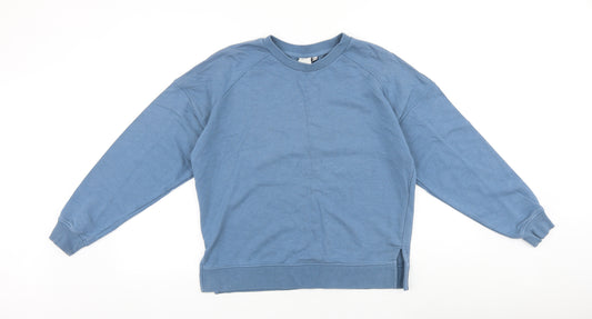 ICHI Mens Blue Cotton Pullover Sweatshirt Size XS