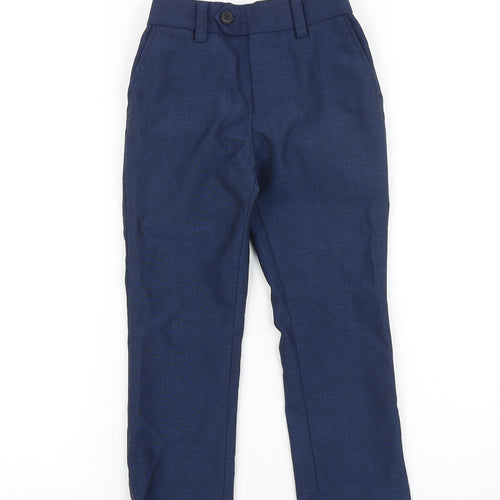 NEXT Boys Blue Polyester Dress Pants Trousers Size 5 Years Regular Zip
