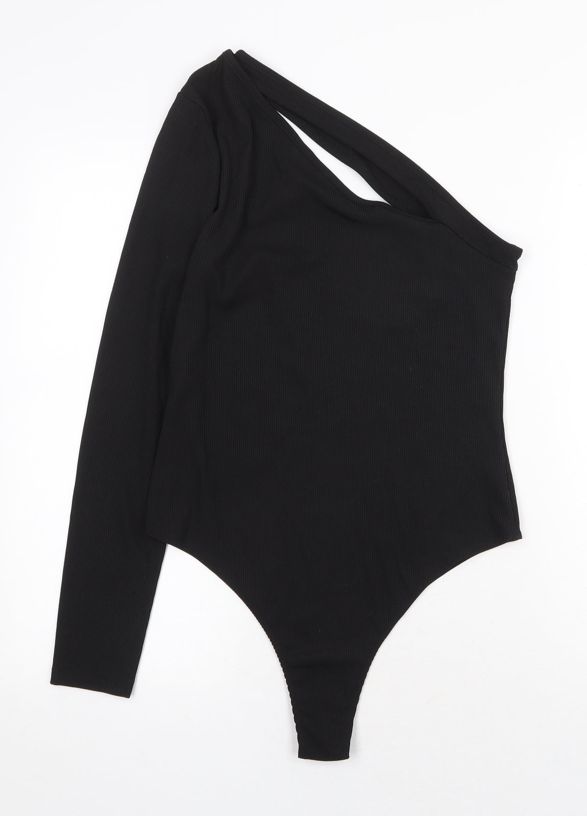 Primark Womens Black Polyester Bodysuit One-Piece Size M Snap