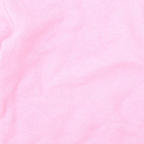 George Girls Pink Round Neck Acrylic Pullover Jumper Size 6-7 Years Pullover - Wonderful