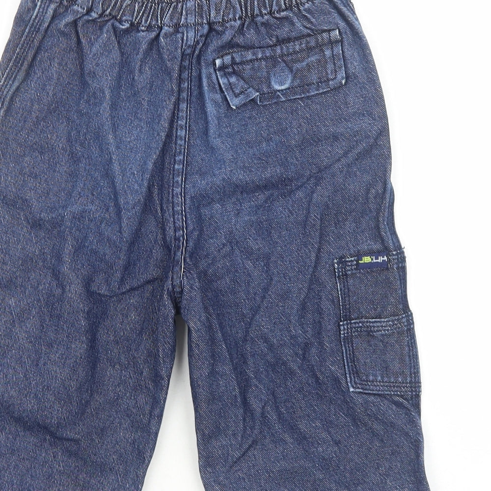 Joe Bloggs Boys Blue Cotton Bermuda Shorts Size 5-6 Years Regular Zip