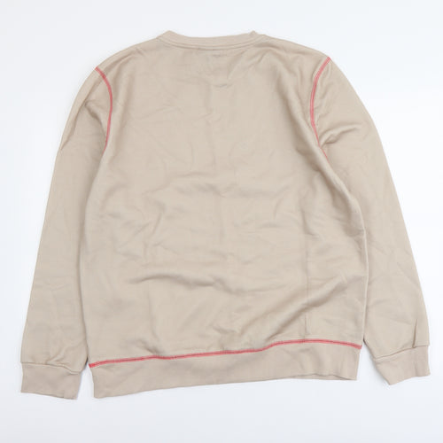 Vintage Supply Mens Beige Polyester Pullover Sweatshirt Size M