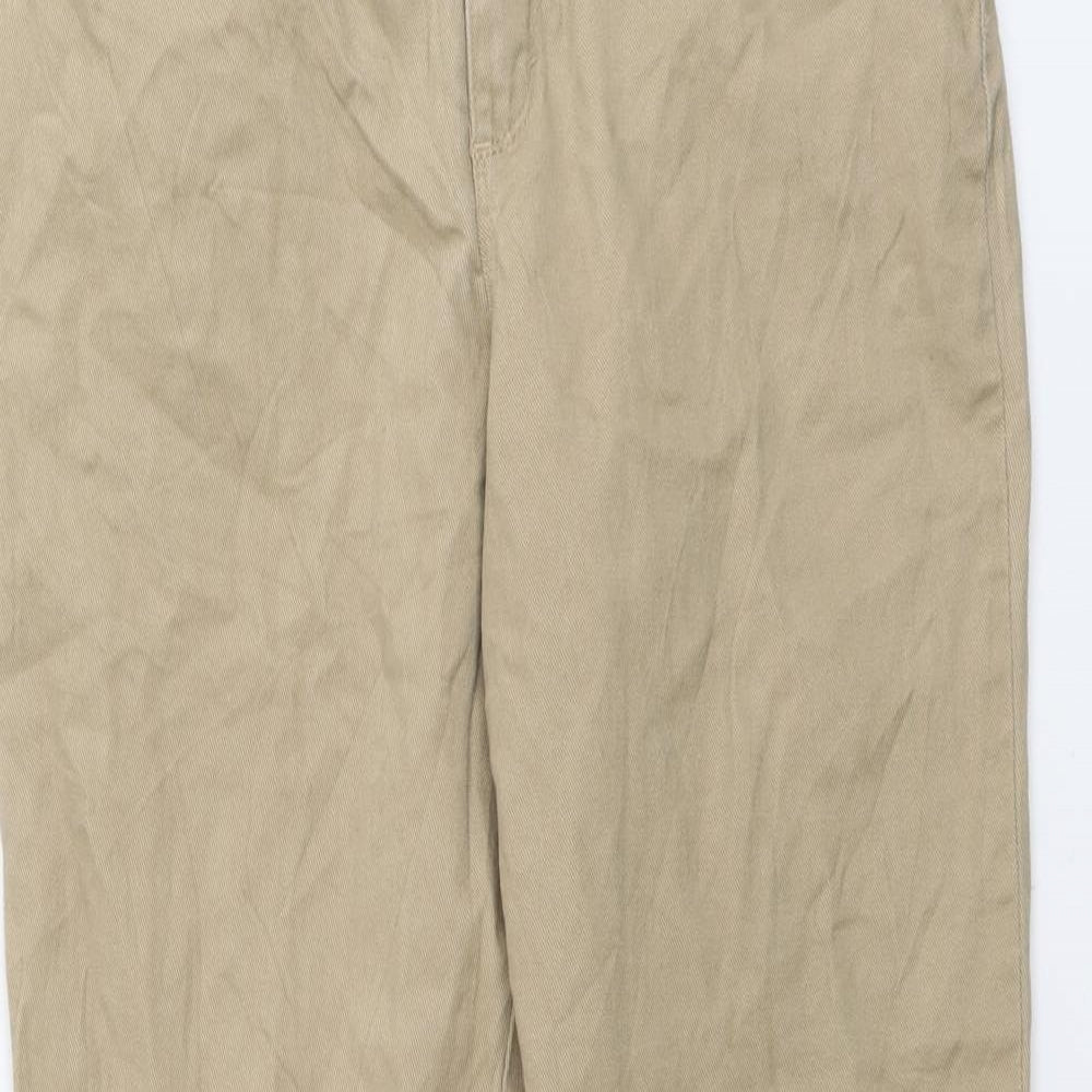 Gloria Vanderbilt Womens Beige Cotton Straight Jeans Size 10 L29 in Regular Button