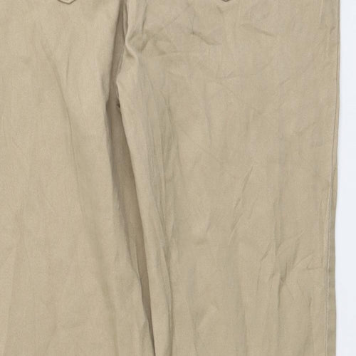 Gloria Vanderbilt Womens Beige Cotton Straight Jeans Size 10 L29 in Regular Button