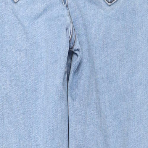 Matalan Girls Blue Cotton Skinny Jeans Size 6 Years Regular Zip