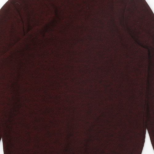Topman Mens Red Round Neck Acrylic Pullover Jumper Size M Long Sleeve