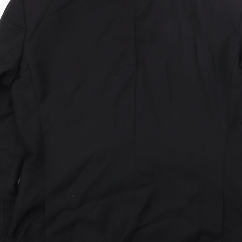 Paul Costelloe Mens Black Patent Leather Jacket Blazer Size 40 Regular