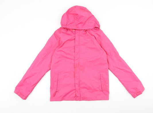 Mountain Warehouse Girls Pink Windbreaker Jacket Size 10-11 Years Zip