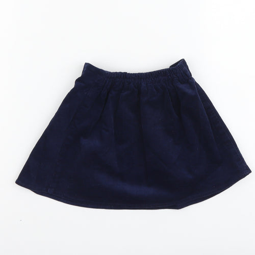 Nutmeg Girls Blue Cotton A-Line Skirt Size 3-4 Years Regular Pull On