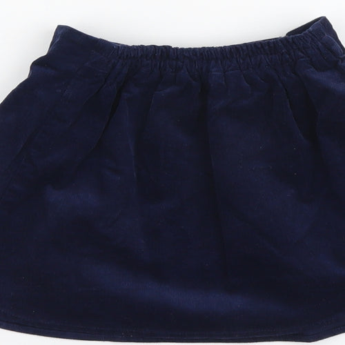 Nutmeg Girls Blue Cotton A-Line Skirt Size 3-4 Years Regular Pull On