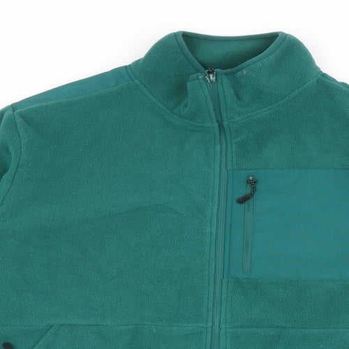 Workout Mens Green Jacket Size S Zip