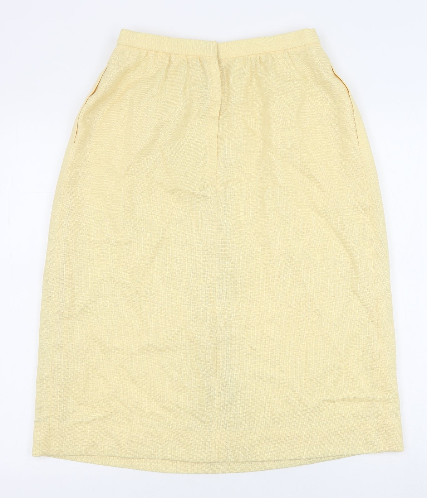 Jones New York Womens Yellow Polyester Tulip Skirt Size 10 Zip
