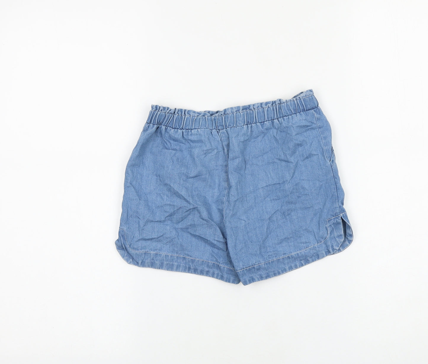 Very Girls Blue 100% Cotton Hot Pants Shorts Size 8 Years Regular Tie
