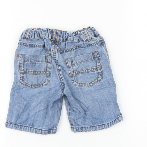Matalan Boys Blue 100% Cotton Bermuda Shorts Size 2-3 Years Regular